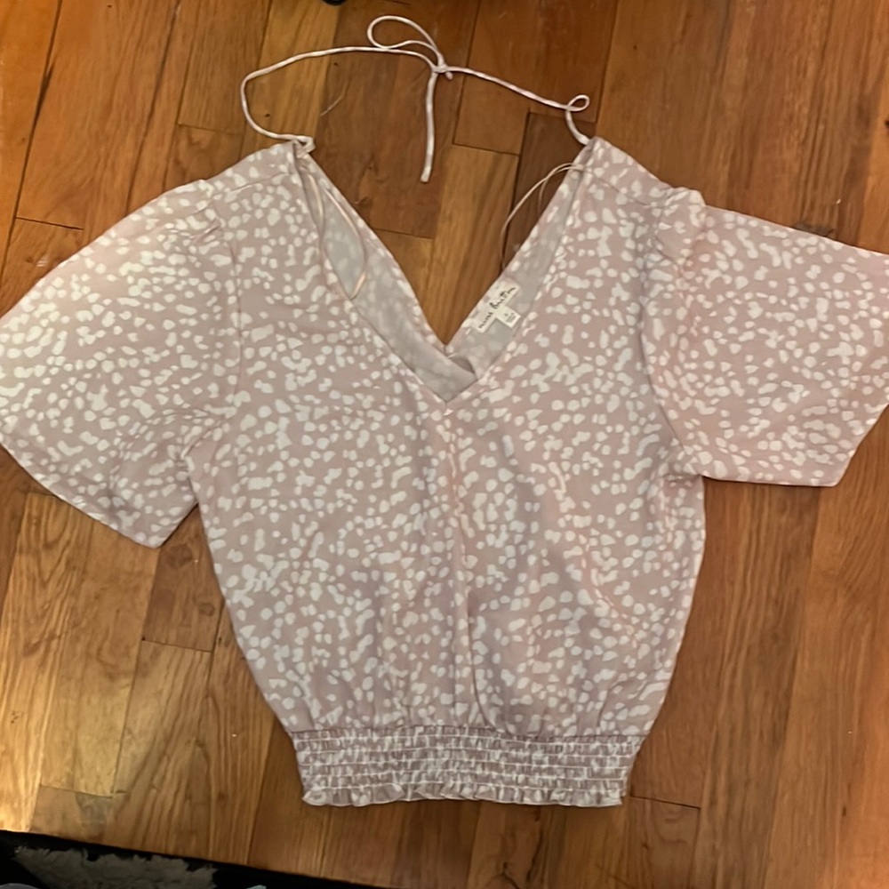 Nine Britton Cidro Smocked Bottom Cropped Blouse